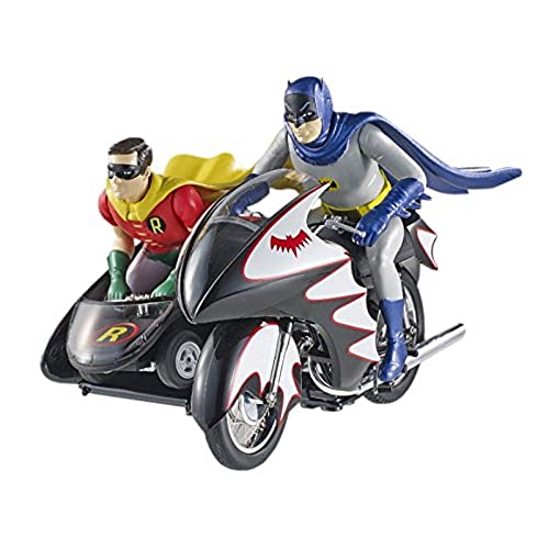 Hot Wheels Elite Batman Classic TV Series BATCYCLE with Figures Die-cast Vehicle (1:12 Scale)