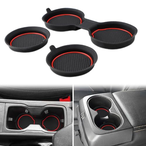 Auovo Insertos 3D Portavasos para Ford Ranger 2019-2023, Silicone, 3 piezas miniatura 1