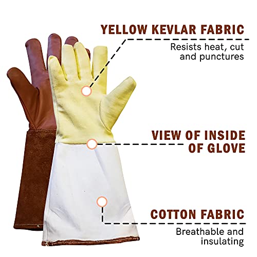 Kbar7 Welding Gloves Heat Resistant For Forging, Glassblowing Womens And Mens In Xs, Small, Medium,Large,Xl, Xxl (Xxl) #TOP3