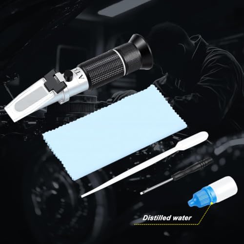 Image of 4-in-1 Antifreeze Refractometer Test Ethylene /Propylene Glycol, DEF, Battery Acid, Windshield Washer Fluid for Automotive & Industrial Use