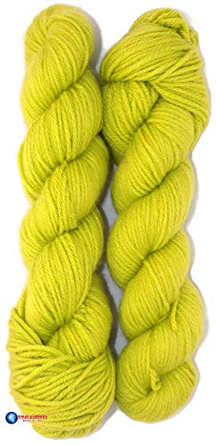 Image of Wool Pastel Color Acrylic Hand Knitting Yarn (Light Mehandi Green) (Hanks-150Gms)