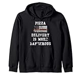 Pizza Delivery Is More Dangerous - Thin Blue Line Pizza Flag Zip Hoodie