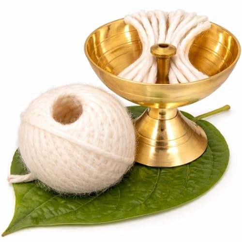 Akhand Diya Jyot Batti para Pooja, mecha de algodón puro 15 m miniatura 2