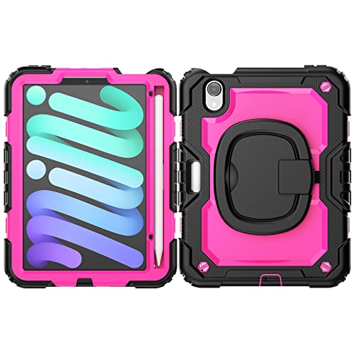 Coque TPU antichoc haut de gamme pour iPad mini 6 avec écran rose