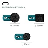 shinfly Filzgleiter Selbstklebend Set 104 Stück - Filz gleiter für Stühle 3mm Dicke - Möbelgleiter Filz Selbstklebend Mit Idealer Klebkraft - Stuhl Filzgleiter für Möbel