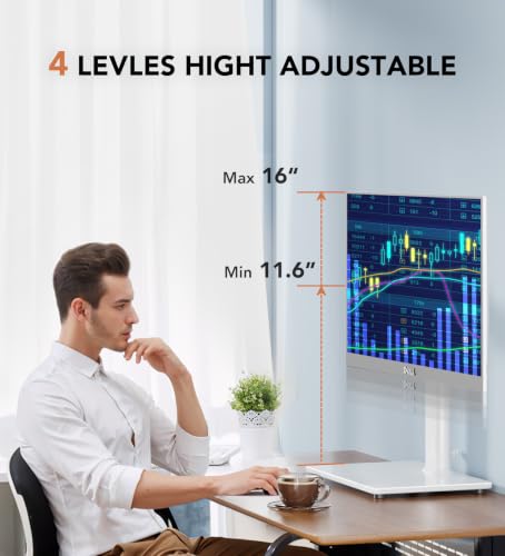 Hemudu Monitor Ständer Tischständer für 13 Zoll-32 Zoll Monitore, schwenkbar, neigbar, rotierbar, höhenverstellbar – Ansicht 2