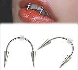 format stata 【Edelstahl Smile Lip Tiger Zähne Nagel】 Sie können als Lippenbolzen, Piercing Dekorationen verwendet werden.