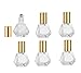 Produktbild 6 Stück 8 ml Glas Roll-On Flaschen Nachfüllbar Roller Flasch mit Edelstahl Roller Kugeln Polygonalen kosmetischen Behältern für ätherische Öle Parfums Aromatherapie (Goldkappe)