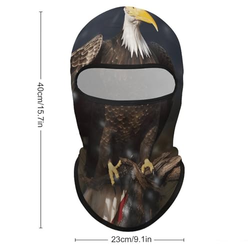 Balaclava para Hombres Máscara de Esquí con Diseño de Águila para Invierno, Cubreboca para Ciclismo miniatura 2