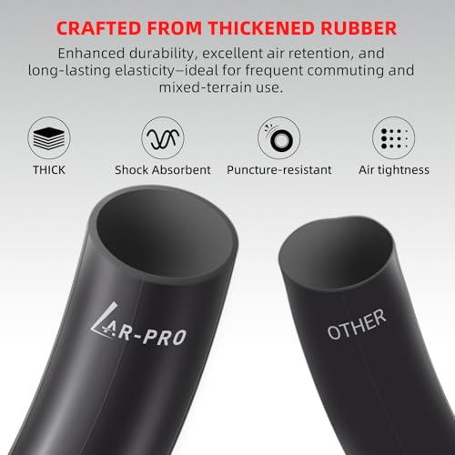 Image of AR-PRO 2-Pack 14x2.125 Inner Tubes, Heavy-Duty 57-254 Electric Scooter & E-Bike Replacement Tubes with CR202 Angled Valve Stem for 14-Inch Wheels