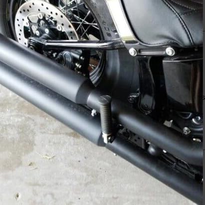 HDBUBALUS Motorrad-Fußrasten für Beifahrerfußrasten, Stützhalterung für Harley Softail 2000–2006, Schwarz