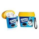 STSNano for Airpod 2/1 Case Soft Silicone Cute Cartoon Kawaii Funny Cover Fashion Protective Skin Accessories Keychain Girls Teens Kids Cases for Air Pods Compatible with Airpods 2&1, Orio Ice Cream