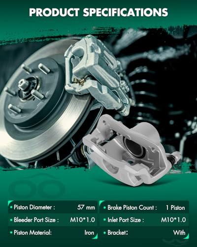 Image of SCITOO Front Brake Caliper With Bracket 19B2661, 19B2660 Compatible For Acura ILX 2013-2015, For Honda Civic 2013-2021, For Honda CR-Z 2016, For Honda Fit 2013-2014, For Honda For Accord 2003-2017