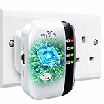 WiFi Booster, WiFi Extender, WiFi Repeater, Covers Up to 5500 Sq.ft and 50 Devices, Internet Booster - with Ethernet Port, Quick Setup, Home Wireless Signal Booste-White