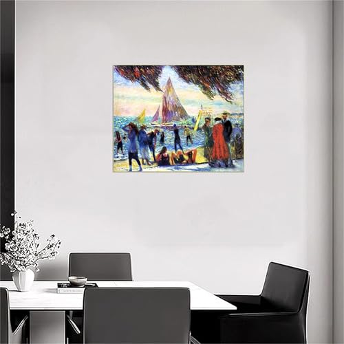 Tableau William Glackens Willow Cadre Argenté d'Exception pour Décoration Salon
