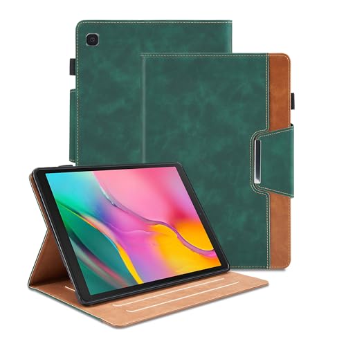Étui Samsung Galaxy Tab A 10.1 2019 vert antichoc avec support réglable et pochette pour notes