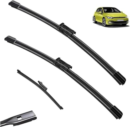 Escobillas Limpiaparabrisas para VW Golf 8 2020-2024 26in+18in+10in, Escobillas Limpiaparabrisas Traseras Montaje Delantero Coche.