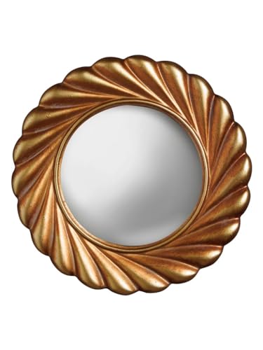 Générique Miroir Mural Convexe Décoratif, Volupté, 16 cm, Doré Système d'accrcoche Inclus