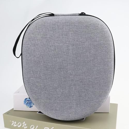 Kopfhörer Tasche Over Ear, Headset Hartschalen Aufbewahrung Case Ohrhörer Schutztasche Case Reisetasche Schutzhülle 21 x 18,5 cm x 6cm (grau)