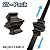 Modern Adjustable Knuckles for 1/2" Iron Balusters (25-Pack) with Set Screw Stair Railing Parts for Square Metal Scroll Basket Twist Knuckle Spindles (Real Satin Black NOT Matte)