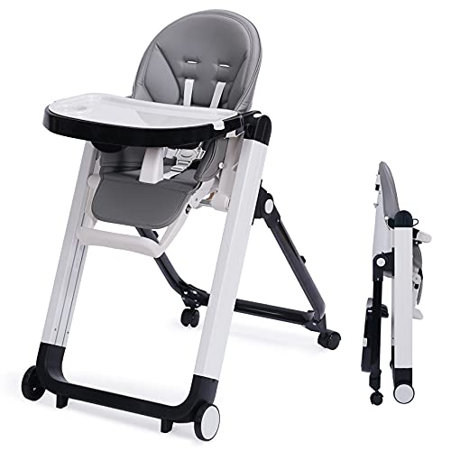 Baby High Chair, 3-in-1 Convertible High Chair with Removable Tray, Adjustable Legs and Cushion for Baby/Infants/Toddlers, Grows with Your Child | Modern Design | Easy to Assemble
