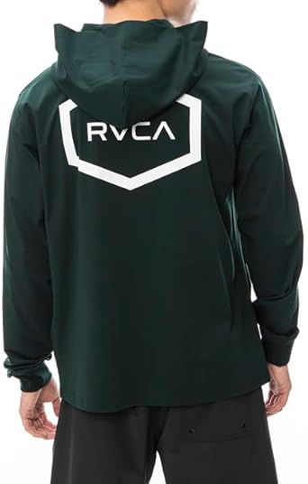 サイズＭ　黒/白RVCA ラッシュガードVENT LS SURF HOODIE サイズM 黒/白RVCA ラッシュガードVENT LS SURF HOODIE サイズM