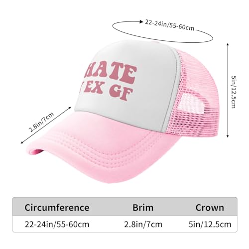 Image of Put It On My Boyfriends Tab Trucker Hats for Women Pink Men Humor Gift Pink Hats for Men