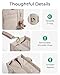 BAGSMART Small Tote Bag for Women, Lightweight with Zipper, Crossbody Purses for Travel Work College, Camel
