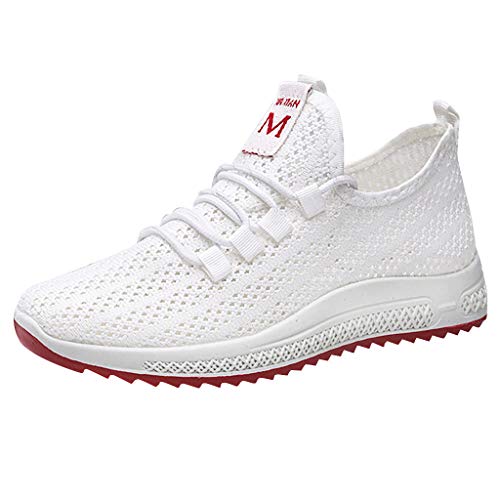 Zapatillas de deporte para mujer, cómodas, transpirables, con cordones, para el tiempo libre, zapatillas deportivas, anchas,...