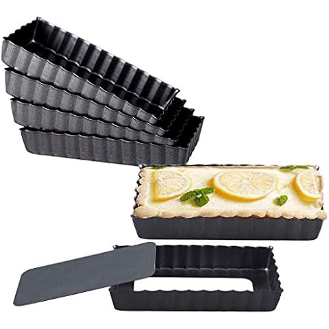 MEICHU 4 Inch Tart Pan Set of 6 Cover