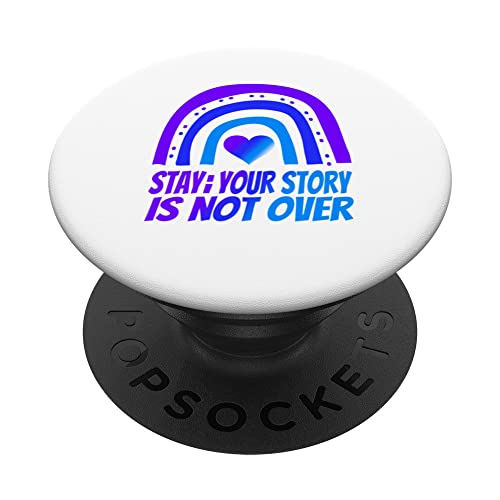 Suicide Awareness Shirt Stay Tshirt Suicide Prevention PopSockets Swappable PopGrip, Black