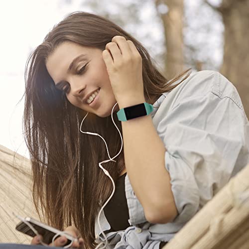 Image of Tobfit Silicone Band for Fitbit Charge 4 Fitness Tracker, Adjustable Wristband for Fitbit Charge 3 Fitness Tracker, Soft Sport Strap with Metal Buckle for Men Women