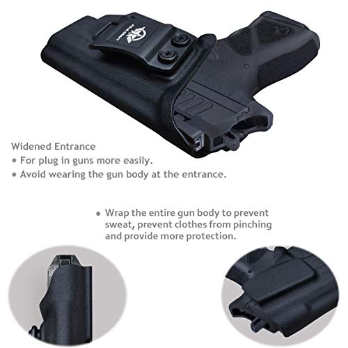 Taurus TH9C Coldre IWB Kydex Coldre Custom Fit: Taurus TH9C Pistol - Cintura Interna Transporte Ocul
