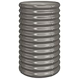 vidaxl vaso da giardino acciaio verniciato a polvere 40x40x68cm grigio