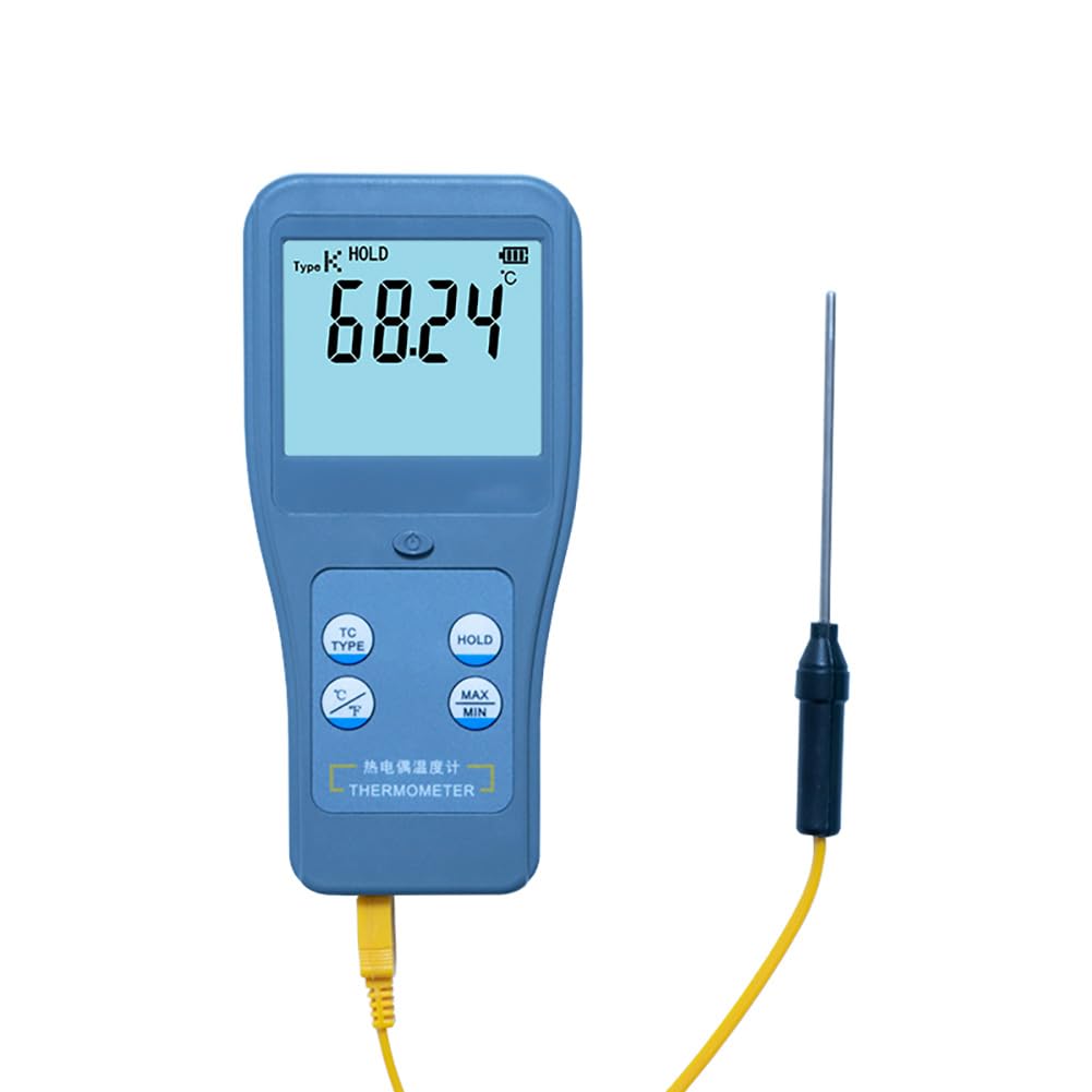 RTM1101 Single-Channel Thermocouple Thermometer - Supports K/J/E/T/R/S/N Types, 0.01°C/°F High Precision