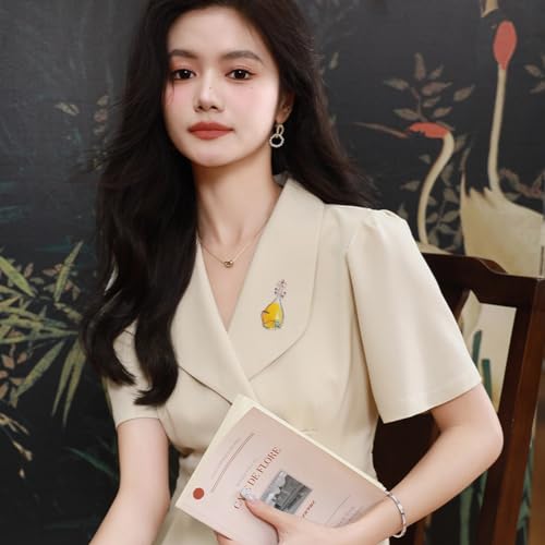 Image of Fashion Cute Crystal Animal Brooch Pins for Women Girls Cat Bird Corsage accessory Pin delicate accessory Party Ceremony (Pipa)