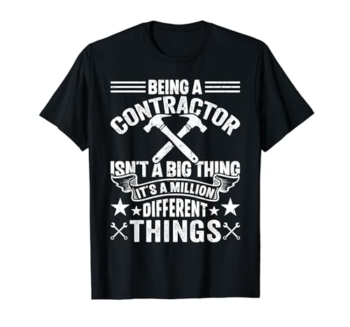 Contratista General Construcción Manitas Constructor Camiseta