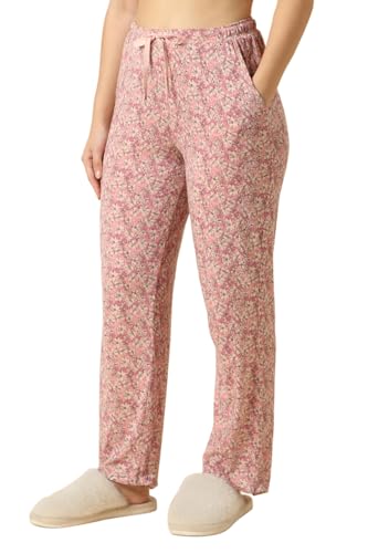 Image of Van Heusen Women Cotton Printed Lounge Pyjama - Functional Pocket, Ultra Soft, Drawstring Waist