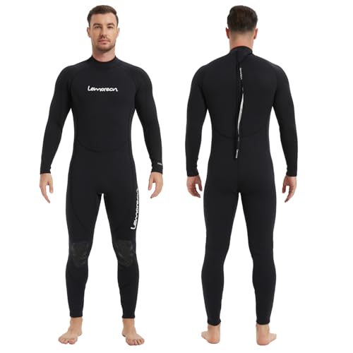 Lemorecn Mens Wetsuits Jumpsuit Neoprene 3/2mm...