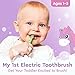 Brusheez Little Toddlers’ Sonic Toothbrush - Safe & Gentle Toothbrush for Ages 1-3 with Built-in, Light-Up 2-Minute Timer, Extra Brush Head, & Storage Base for First-Time Brushers (Lucky The Unicorn)