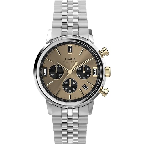 Image of TIMEX Marlin Champagne Round Dial Analog Men Watch - TWEG26713