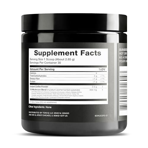 Image of Mushroom Coffee - Functional Coffee with 10-Mushroom Full-Spectrum Blend - Real Arabica Instant Coffee - North American Grown Mushrooms - Third-Party Tested