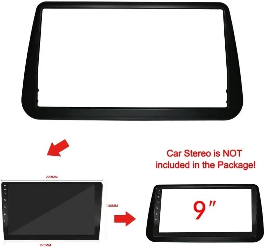 Car Replacement Car Radio Frame Stereo Installation Kits Accessories Compatible with Clio 2005 2006 2007 2008 2009 2010 2011 2012 2013 2014 Car Interior