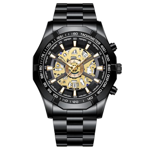 JewelryWe Relojes Mecánicos Imitación Hombre: Reloj de Cuarzo Analógico Resistente al Agua Redondo para Caballero Correa de Acero Inoxidable Extraíble Luminoso Calendario - para Ocio Negocios Regalos JewelryWe Relojes Mecánicos Imitación Hombre: Reloj de Cuarzo Analógico Resistente al Agua Redondo para Caballero Correa de Acero Inoxidable Extraíble Luminoso Calendario - para Ocio Negocios Regalos