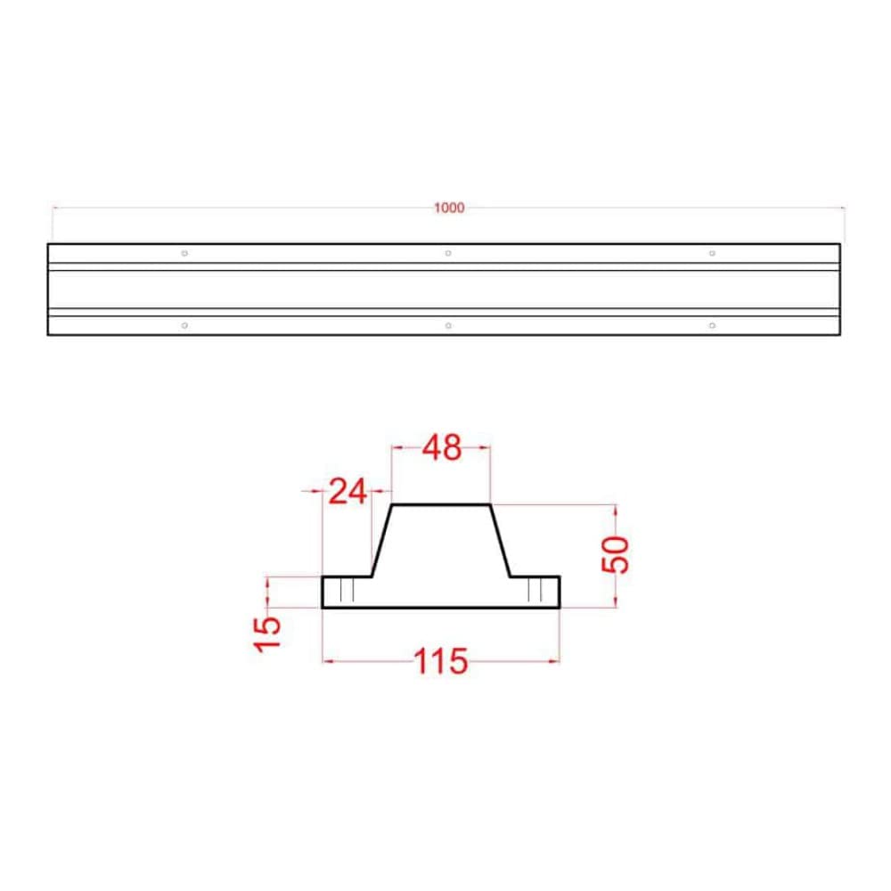 INTACTO Defensa pantalán NELAQUA Recta 1000x115x50 mm.