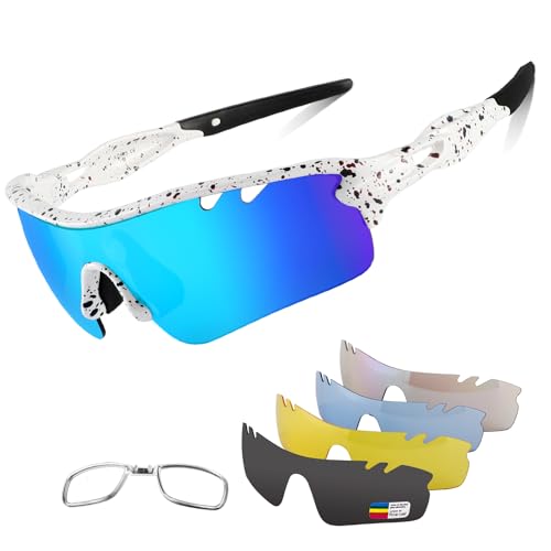 Image of BangLong Polarized UV400 Sports Sunglasses with 5 Lenses for Men Women