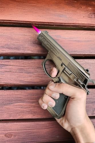 Image of Z83 HEAVIEST Gun Style Lighter Metal Body with Cover and Stand,MEATALLIC