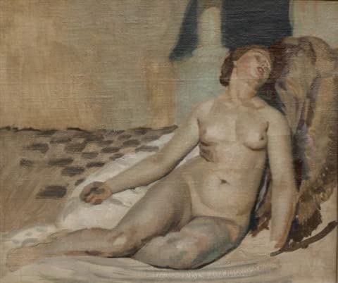 Impression sur toile femme allongée déco murale moderne tableau salon 60x90cm