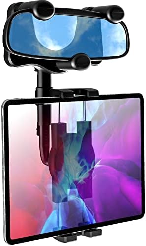 Support Telephone Voiture Retroviseur, 360 Rotatif Et R&eacute;tractable Support T&eacute;l&eacute;phone Voiture
