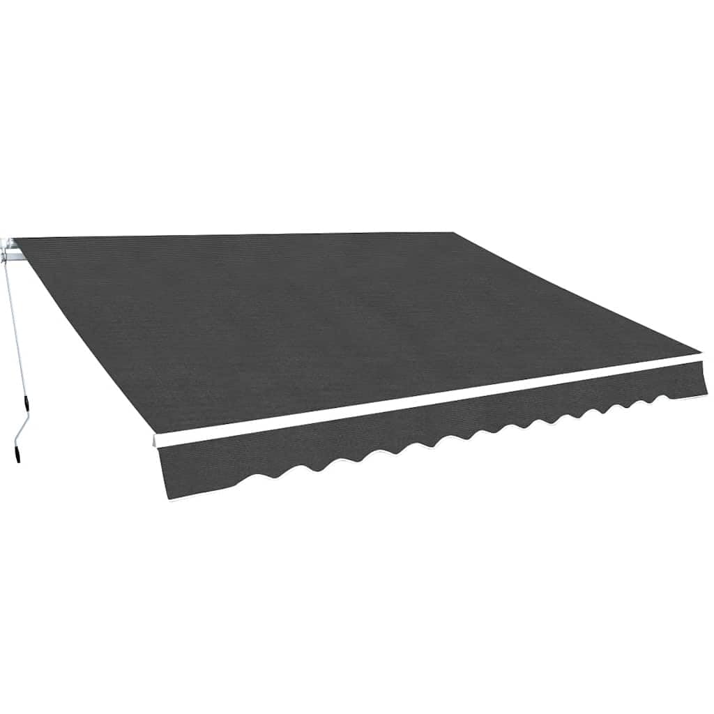 vidaXL Gelenkarmmarkise 450 cm, Anthrazit, Wandmontage, linksseitig bedienter Gelenkarm